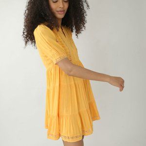 DRESS WITH ORANGE GUIPURE